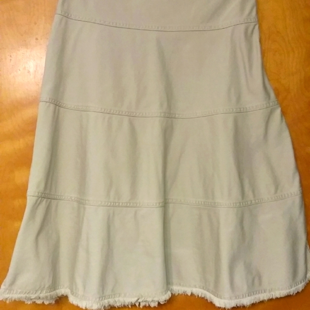 Versatile Tan Denim Skirt